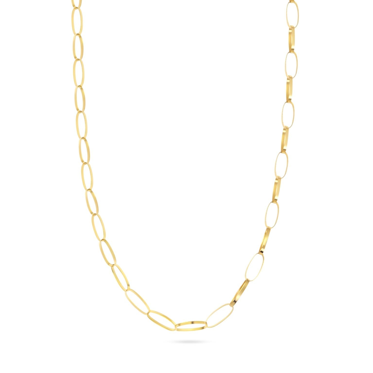 CHAINE MAILLE PLATE - OR 18 CARATS