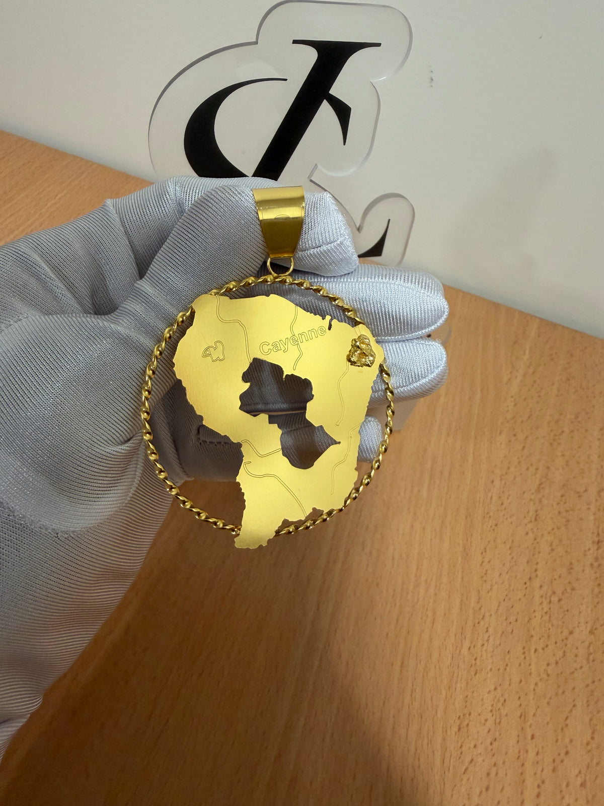 Pendentif carte de la Guyane/Guyana