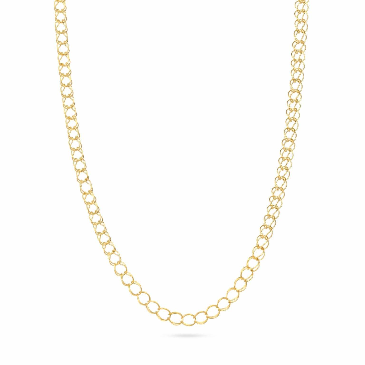 CHAINE MAILLE HAÏTIENNE- OR 18 CARATS