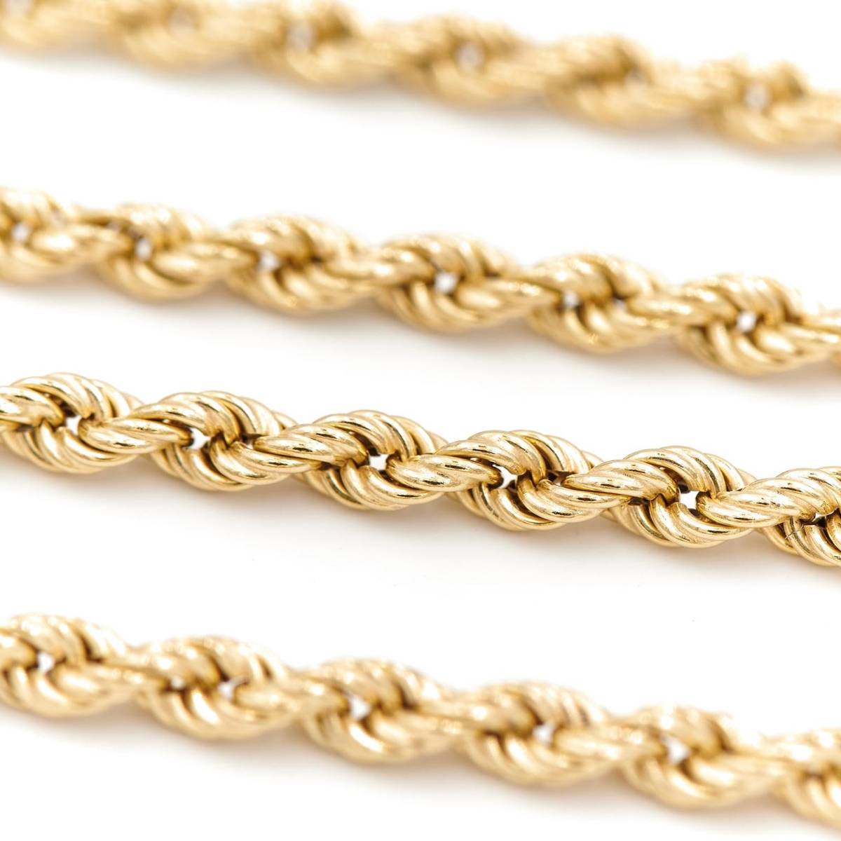 CHAINE MAILLE CORDE - 18 CARATS