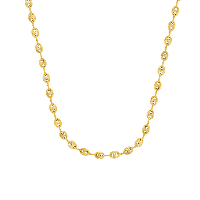 CHAINE MAILLE CAFÉ - OR 18 CARATS